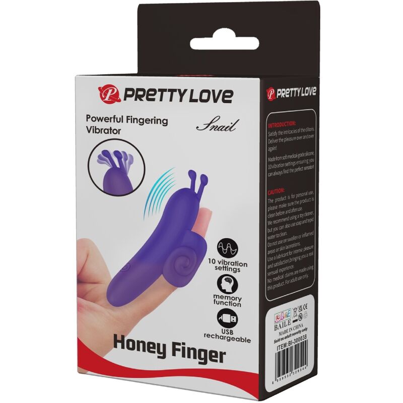 PRETTY LOVE - PODEROSO ESTIMULADOR DE DEDOS DE CARACOL MORADO