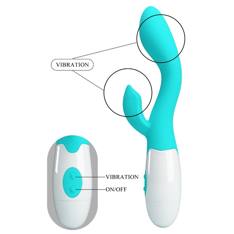 PRETTY LOVE - VIBRADOR DE PUNTO G BRILLANTE VERDE AGUA