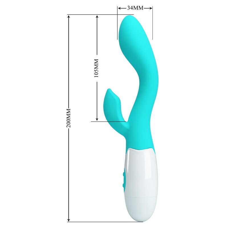 PRETTY LOVE - VIBRADOR DE PUNTO G BRILLANTE VERDE AGUA