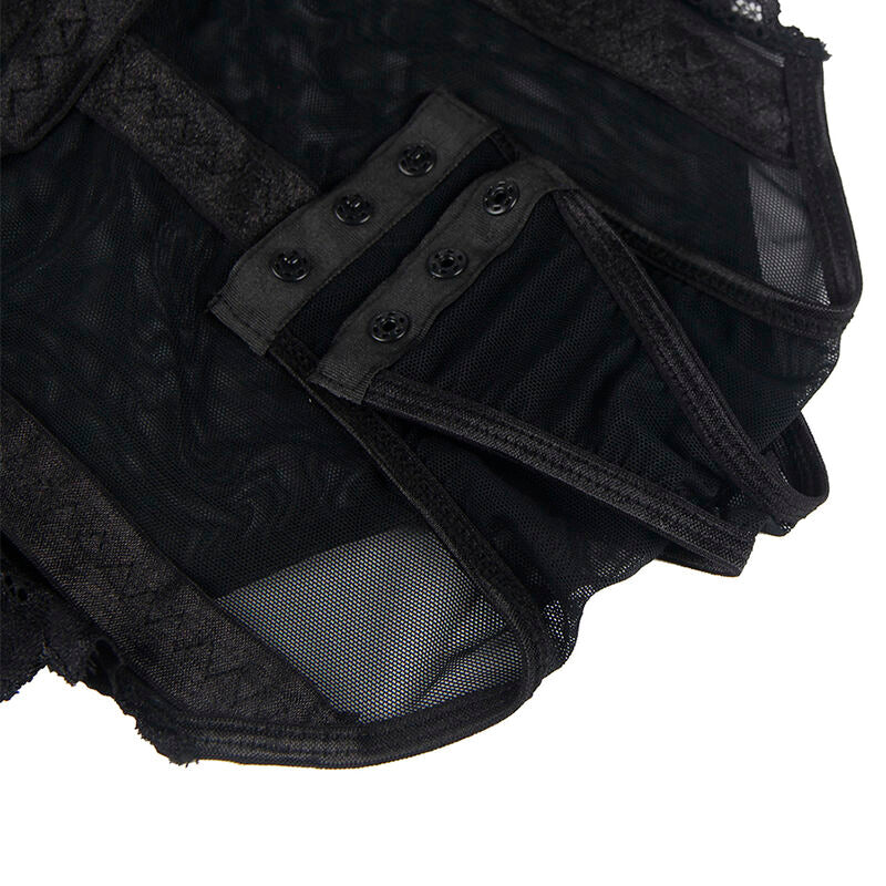 SUBBLIME - TEDDY CON DETALLE DE LIGUERO EN EL PECHO NEGRO L/XL