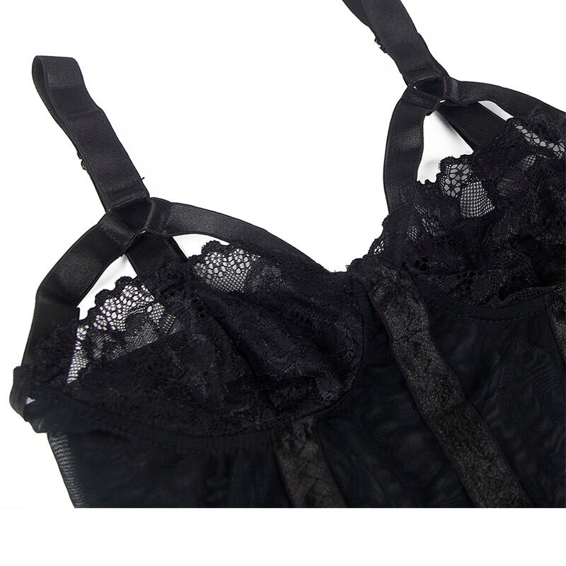 SUBBLIME - TEDDY CON DETALLE DE LIGUERO EN EL PECHO NEGRO L/XL