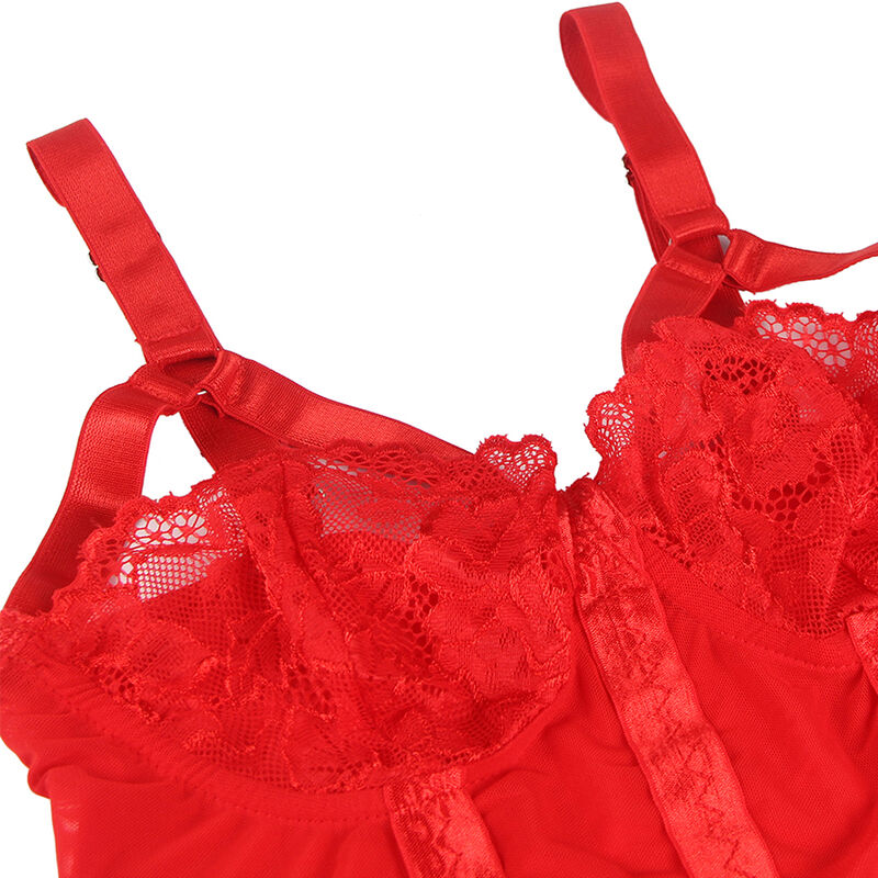 SUBBLIME - TEDDY CON DETALLE DE LIGUERO EN EL PECHO ROJO L/XL