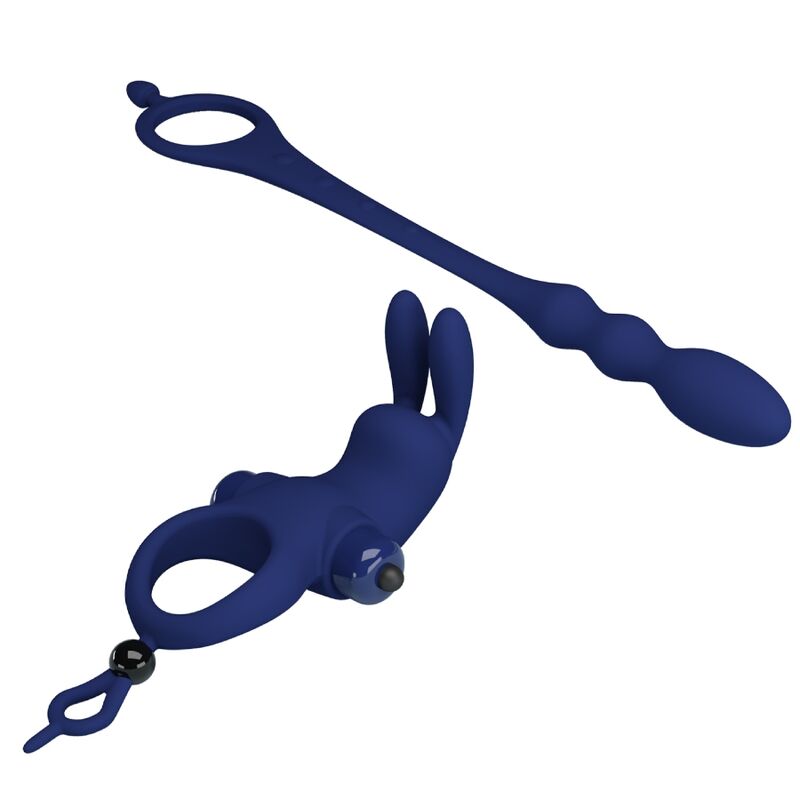 PRETTY LOVE - AYAD ANILLO VIBRADOR CON CONEJO CON TAPÓN AZUL
