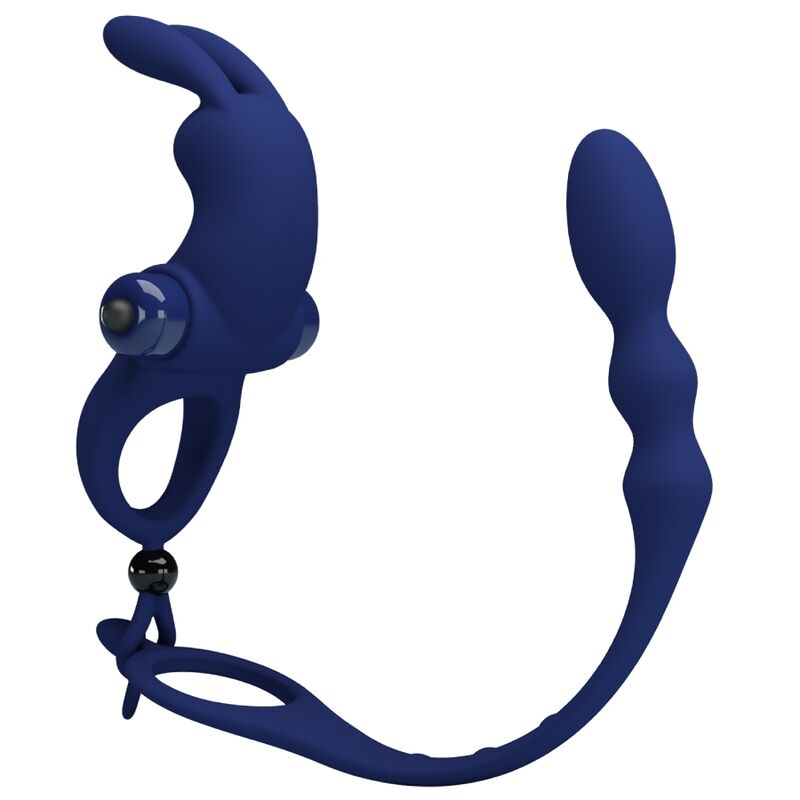 PRETTY LOVE - AYAD ANILLO VIBRADOR CON CONEJO CON TAPÓN AZUL