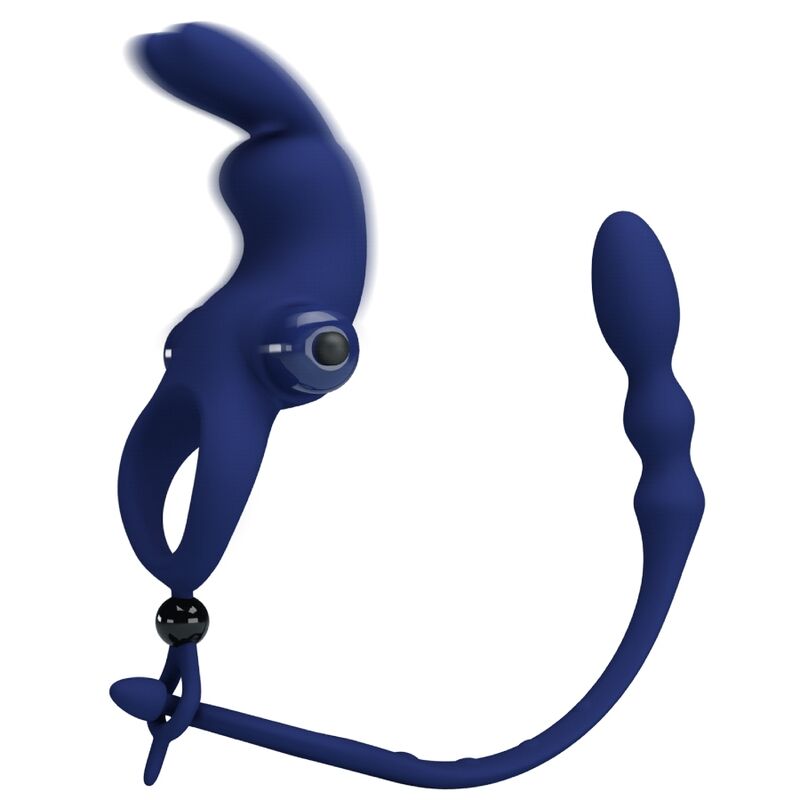 PRETTY LOVE - AYAD ANILLO VIBRADOR CON CONEJO CON TAPÓN AZUL