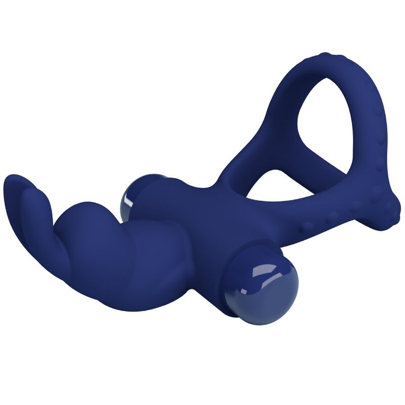 PRETTY LOVE - LUCHITO ANILLO VIBRADOR DOBLE CONEJO AZUL
