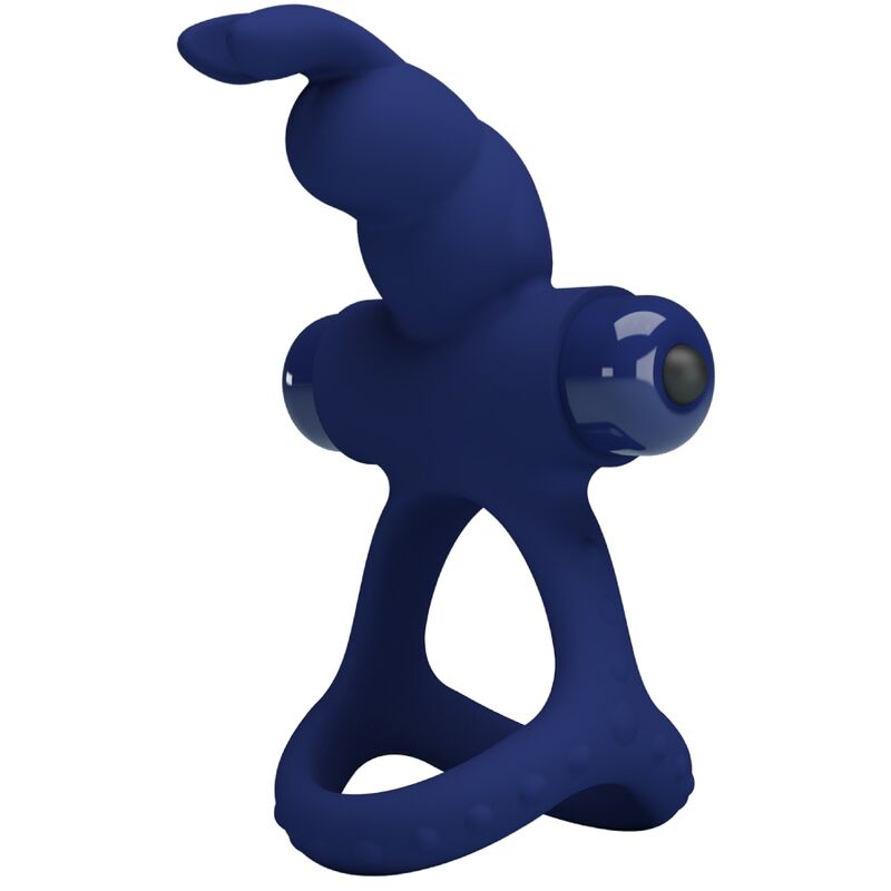 PRETTY LOVE - LUCHITO ANILLO VIBRADOR DOBLE CONEJO AZUL