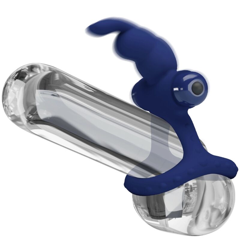 PRETTY LOVE - LUCHITO ANILLO VIBRADOR DOBLE CONEJO AZUL