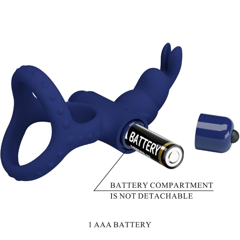 PRETTY LOVE - LUCHITO ANILLO VIBRADOR DOBLE CONEJO AZUL