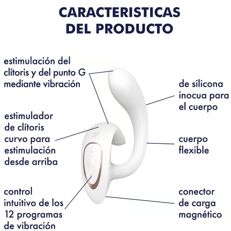 SATISFYER - G POUR DÉESSE 1 VIBRATEUR LAPIN BLANC