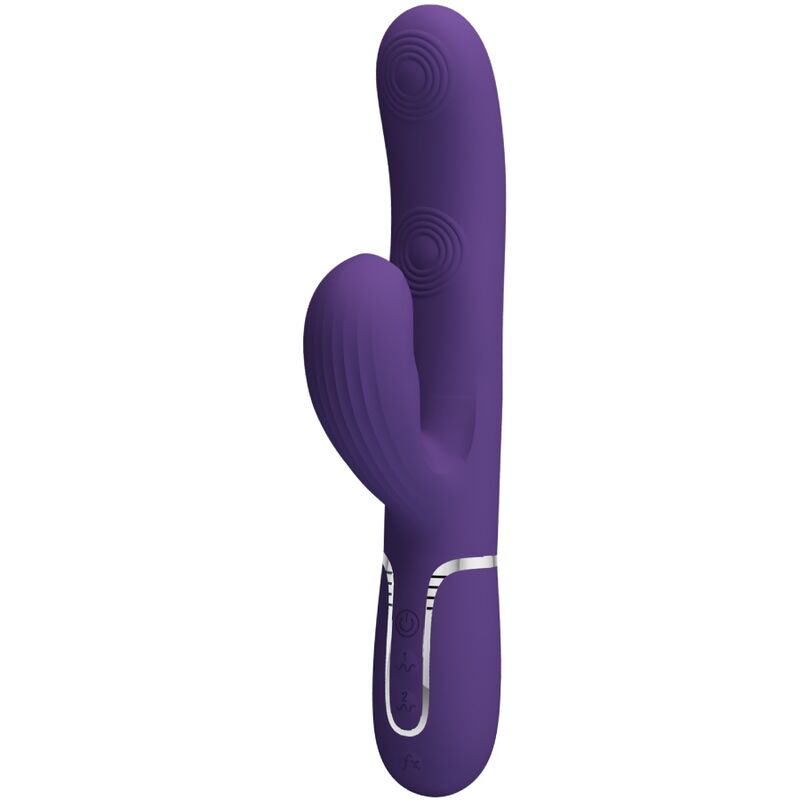 PRETTY LOVE - VIBRADOR PERLITA PUNTO G 3 EN 1 MULTIFUNCIÓN MORADO