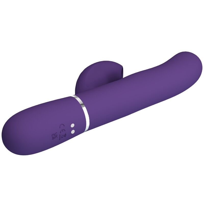 PRETTY LOVE - VIBRADOR PERLITA PUNTO G 3 EN 1 MULTIFUNCIÓN MORADO