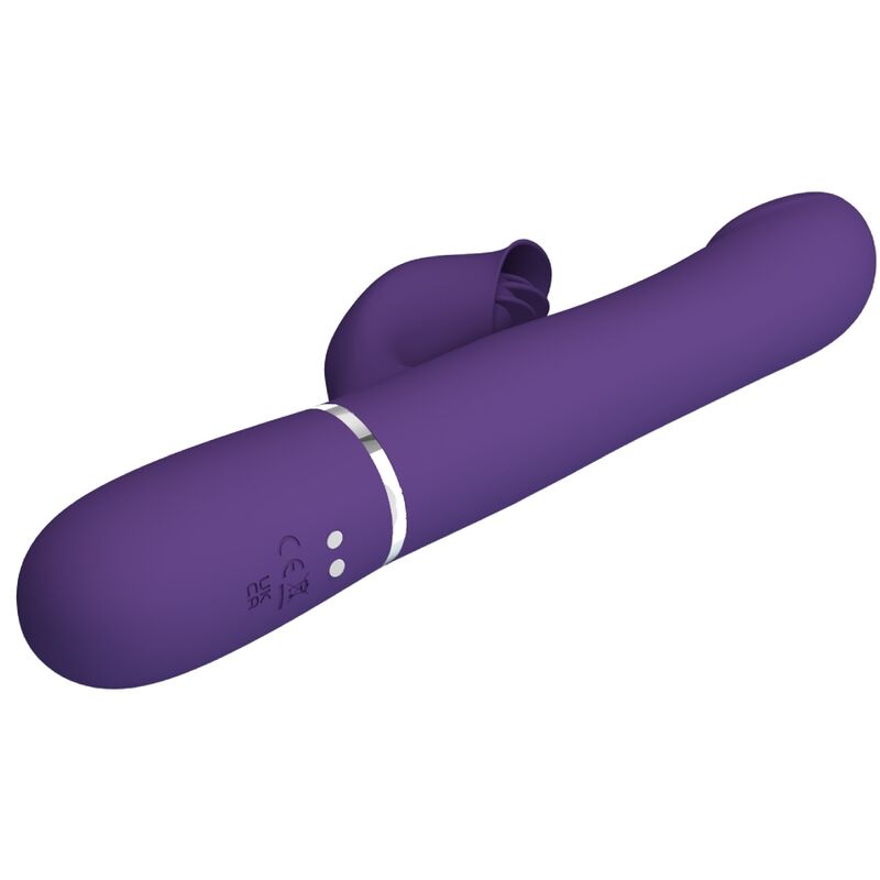 PRETTY LOVE - ZALIN CONEJO VIBRADOR PERLAS 4 EN 1 MORADO