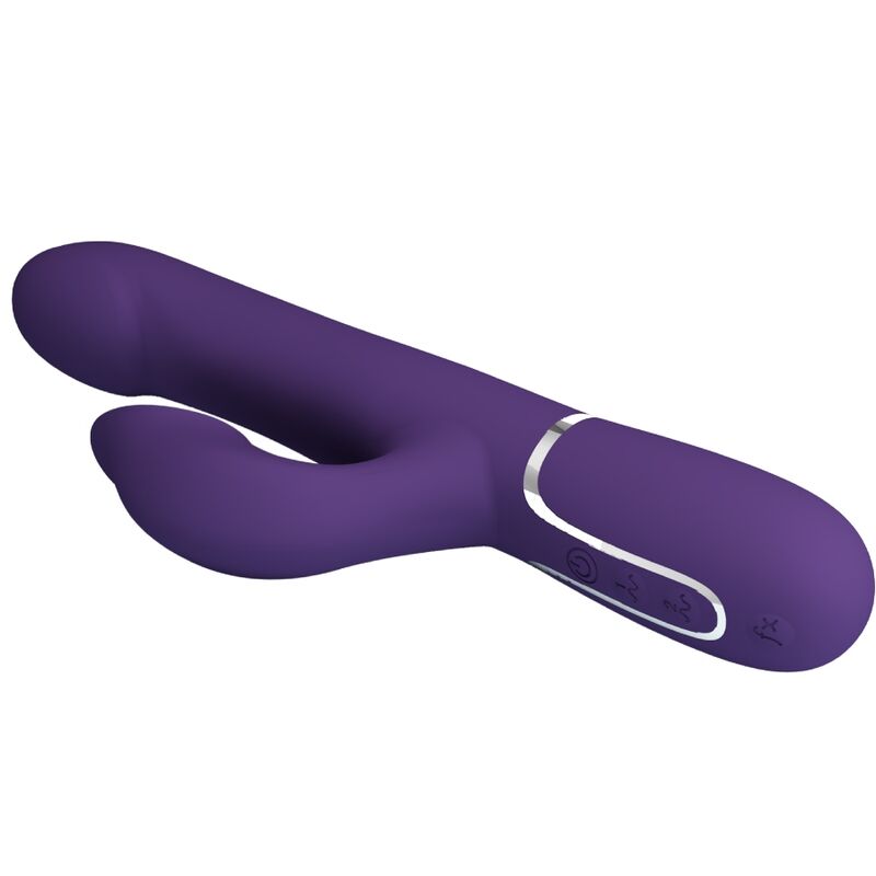 PRETTY LOVE - ZALIN CONEJO VIBRADOR PERLAS 4 EN 1 MORADO