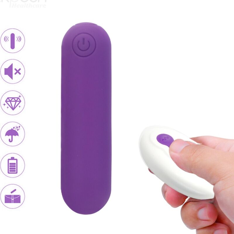 ARMONY - SPLASH JOLINE VIBRADOR BALA SILICONA CONTROL REMOTO 10 VIBRACIONES 6.5 X 1.5 CM MORADO