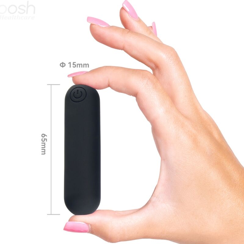 ARMONY - SPLASH JOLINE VIBRADOR BALA SILICONA CONTROL REMOTO 10 VIBRACIONES 65 X 15 CM NEGRO