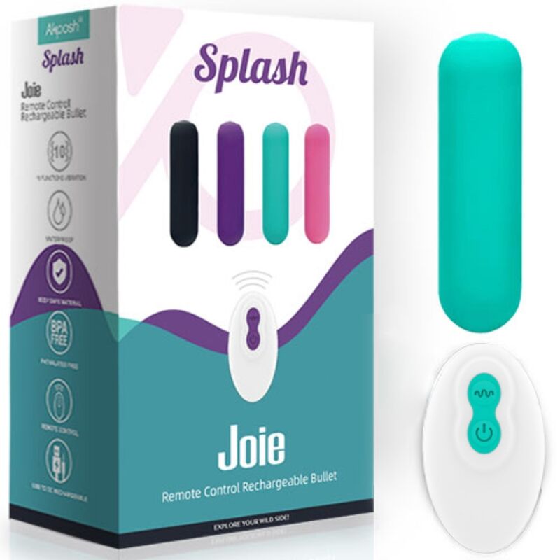 ARMONY - SPLASH JOIE VIBRADOR BALA SILICONA CONTROL REMOTO 10 VIBRACIONES 75 X 19 CM VERDE