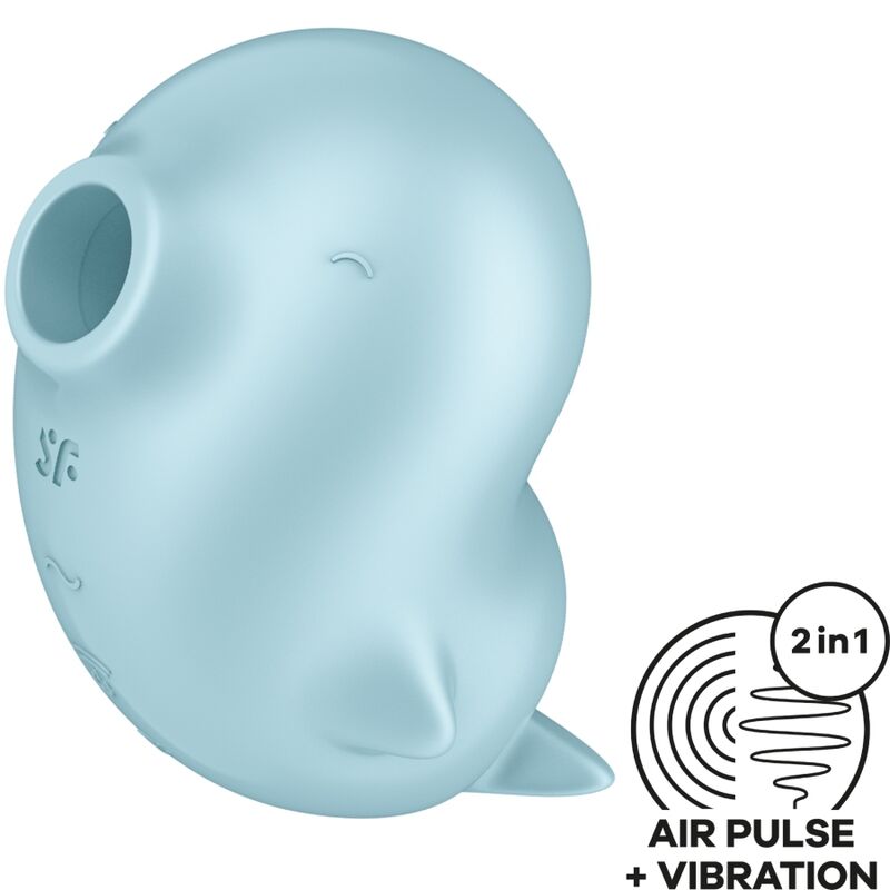 SATISFYER - ESTIMULADOR Y VIBRADOR SASSY SEAL AZUL