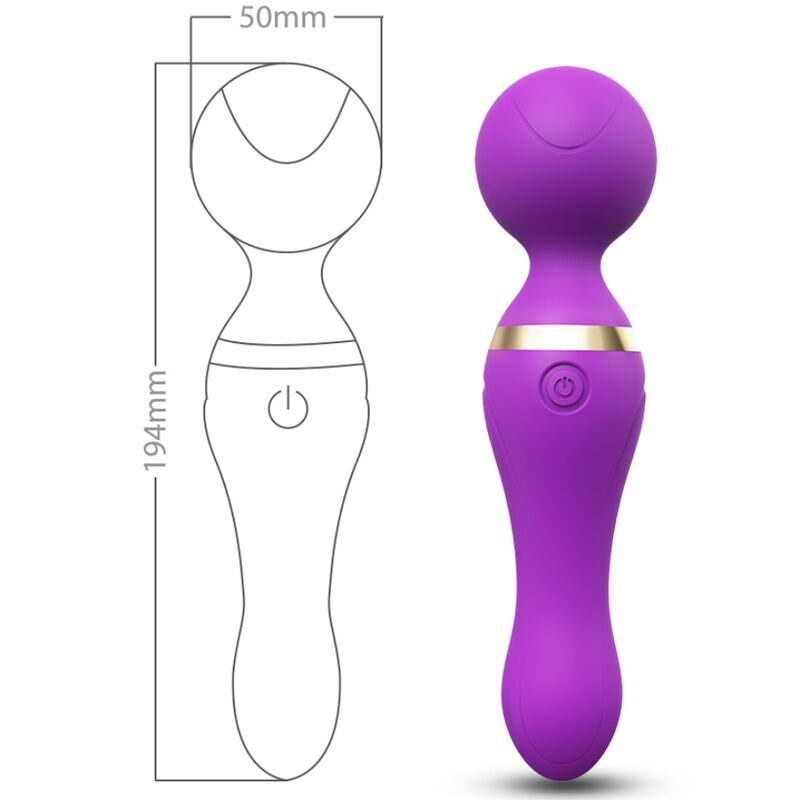 ARMONY - FREEZA MASAJEADOR Y VIBRADOR CABEZAL SUPER FLEXIBLE MORADO