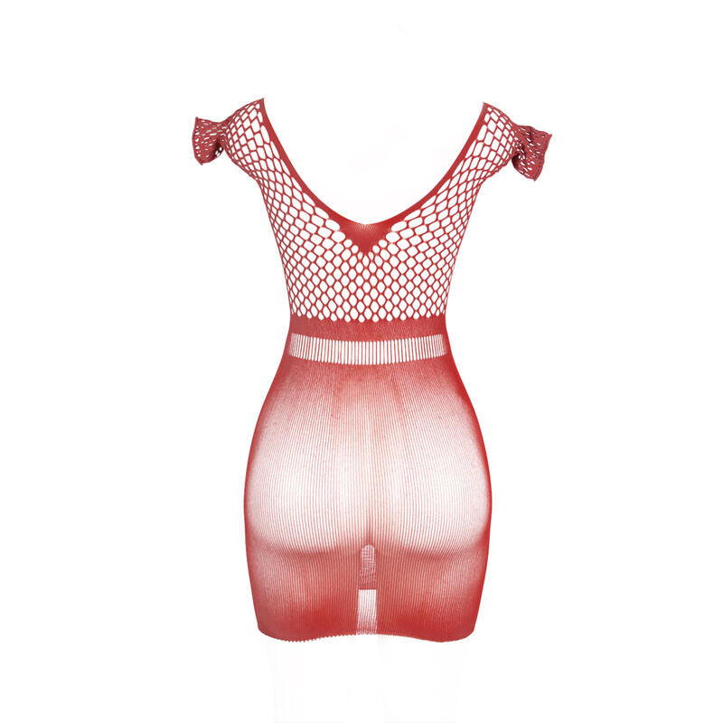 SUBBLIME - 951924 VESTIDO CORTO DE GANCHILLO ROJO DE PARRILLA TALLA ÚNICA