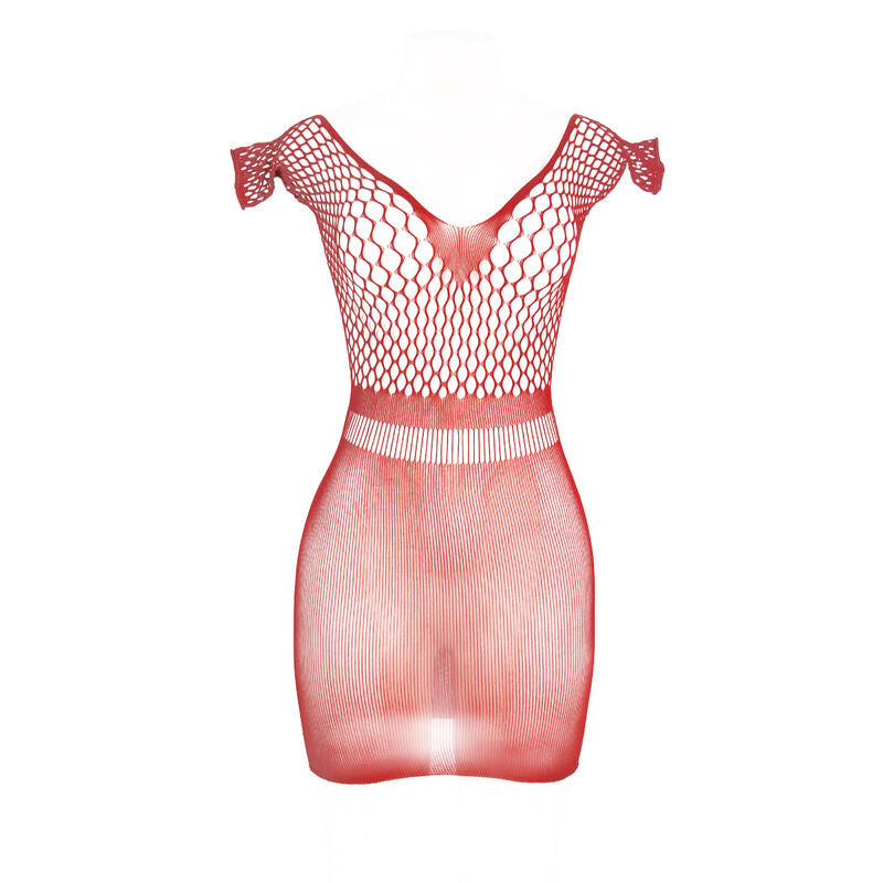 SUBBLIME - 951924 VESTIDO CORTO DE GANCHILLO ROJO DE PARRILLA TALLA ÚNICA