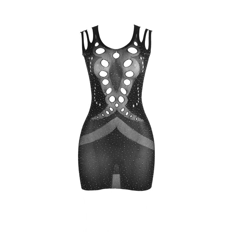 SUBBLIME - 952198 VESTIDO DE RED CON DIAMANTES BRILLANTES NEGRO TALLA ÚNICA
