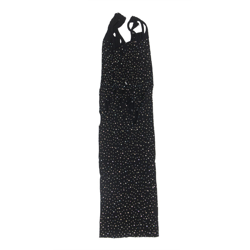 SUBBLIME - 952198 VESTIDO DE RED CON DIAMANTES BRILLANTES NEGRO TALLA ÚNICA
