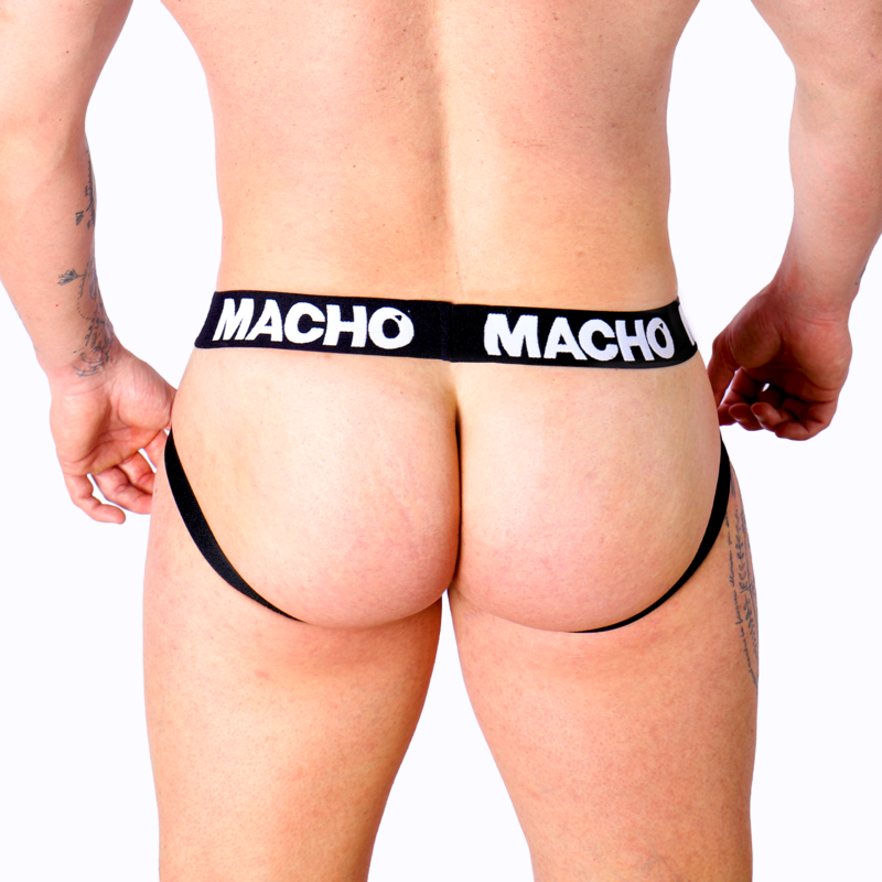 MACHO - MX27GR JOCK DE CUERO GRIS BEIGE XL