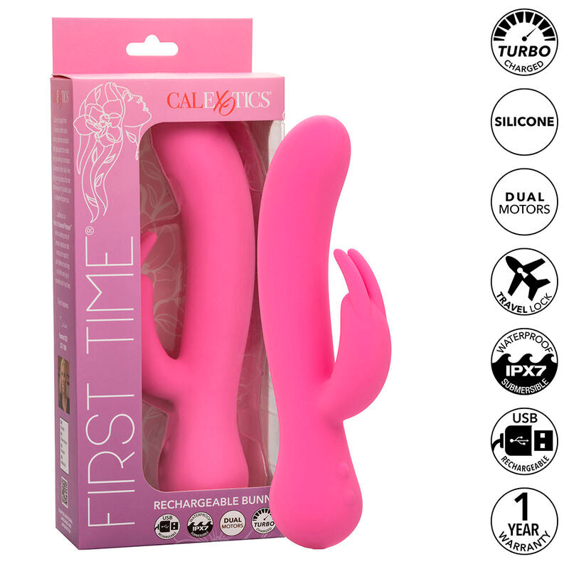 CALEXOTICS - VIBRADOR CONEJO RECARGABLE ROSA POR PRIMERA VEZ