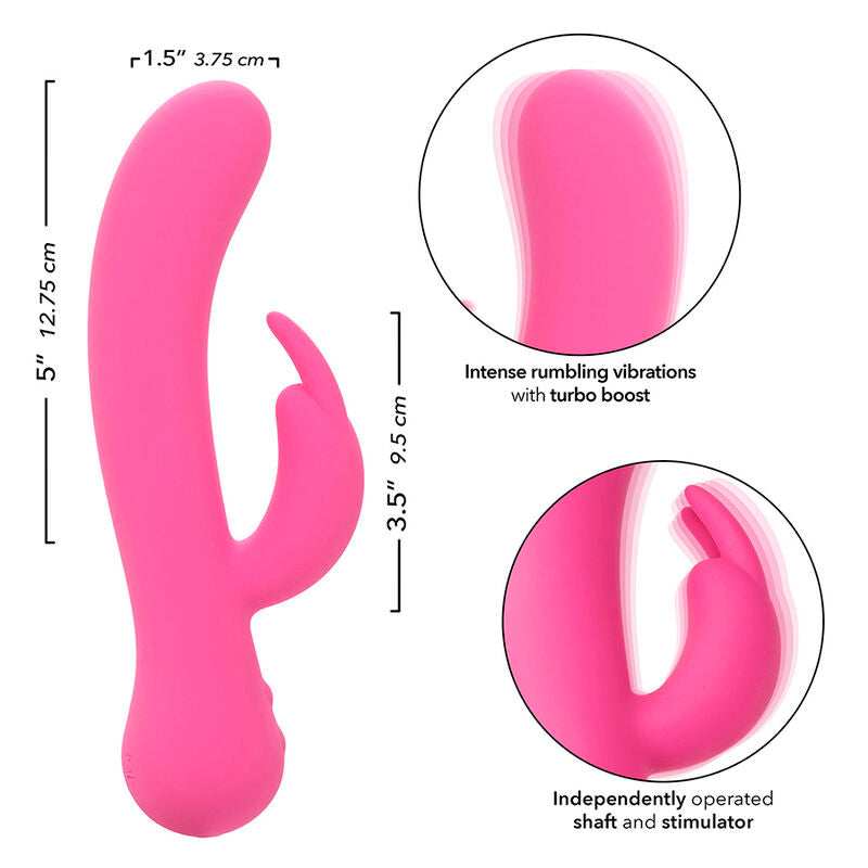 CALEXOTICS - VIBRADOR CONEJO RECARGABLE ROSA POR PRIMERA VEZ