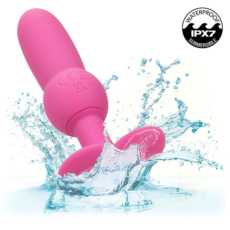 CALEXOTICS - PLUG ANAL PARA PRIMERA VEZ CON SONDA DE CUENTAS 10 VIBRACIONES ROSA