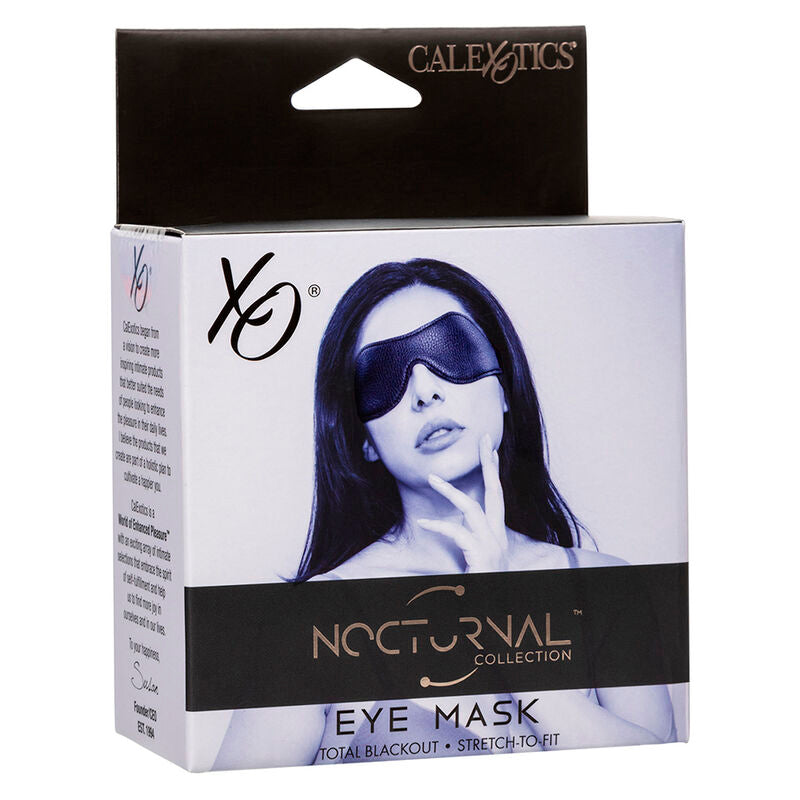 CALEXOTICS - ANTIFAZ NOCTURNO DE PVC Y CUERO NEGRO