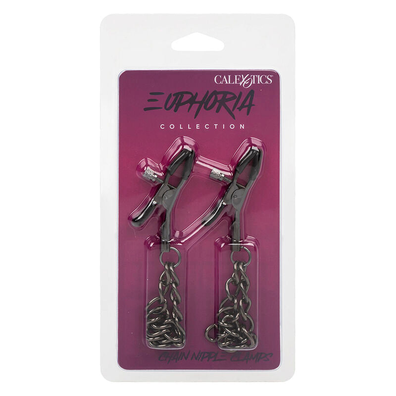 CALEXOTICS - PINZAS PARA PEZONES EUPHORIA DE CADENA 14,5 CM