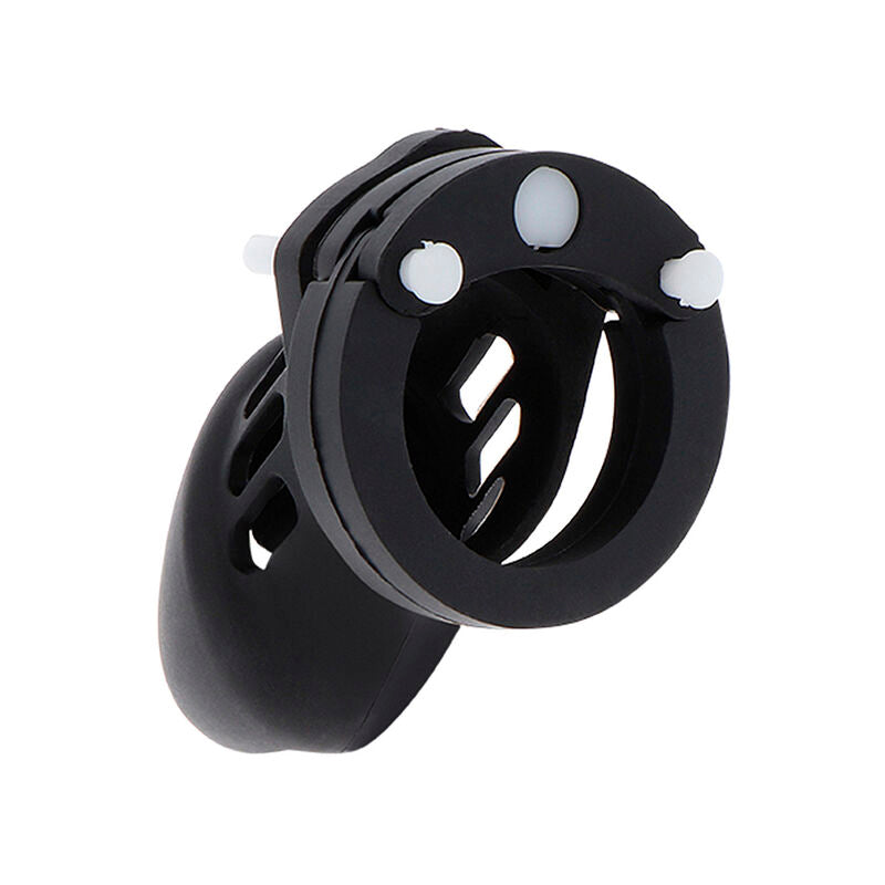 HIDDEN DESIRE - JAULA DE CASTIDAD EXTREMA PARA EL PENE DE SILICONA TALLA S NEGRA
