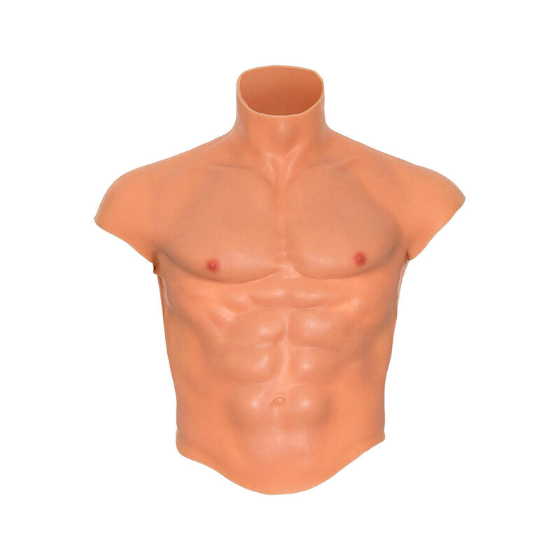 DESEO OCULTO - CAMISA DE TORSO MASCULINO DE SILICONA DE ALTER EGO CON ABS CARNE