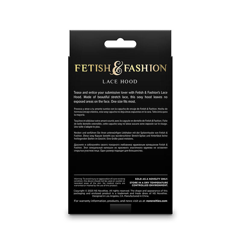 NOVEDADES NS - FETISH & FASHION CAPUCHA DE ENCAJE NEGRA