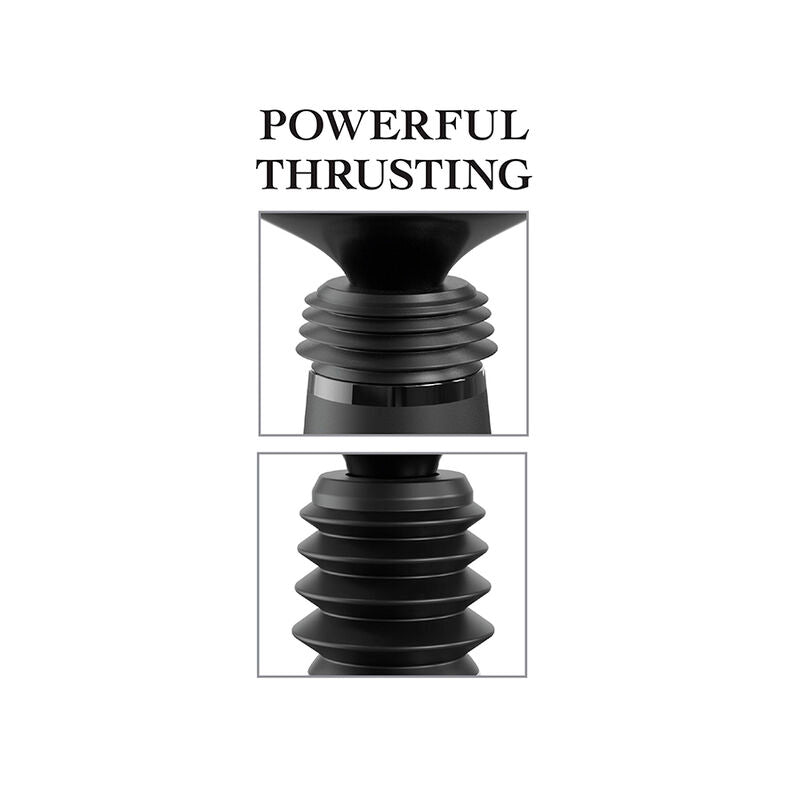 SERIE FETISH FANTASY - ABRAZADERA PARA DILDO BODY DOCK THRUSTER CON 7 MODOS DE EMPUJE NEGRO