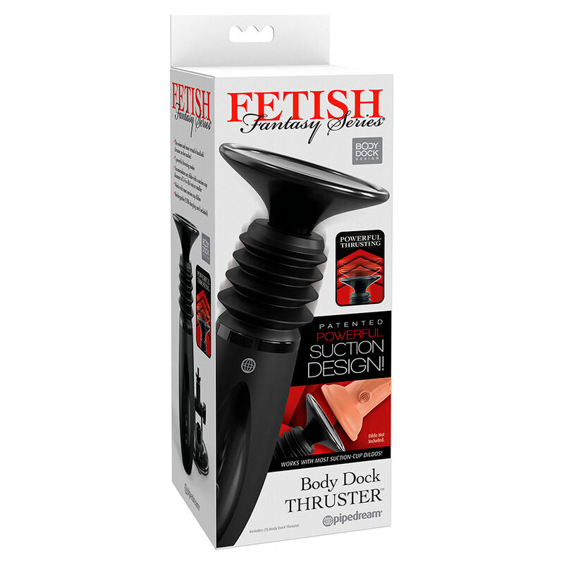 SERIE FETISH FANTASY - ABRAZADERA PARA DILDO BODY DOCK THRUSTER CON 7 MODOS DE EMPUJE NEGRO