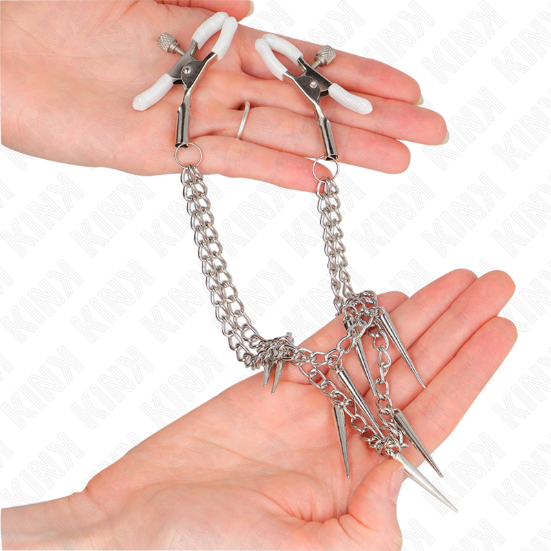 KINK - PINZAS PARA PEZONES CON CADENAS DE PINCHOS 30 CM