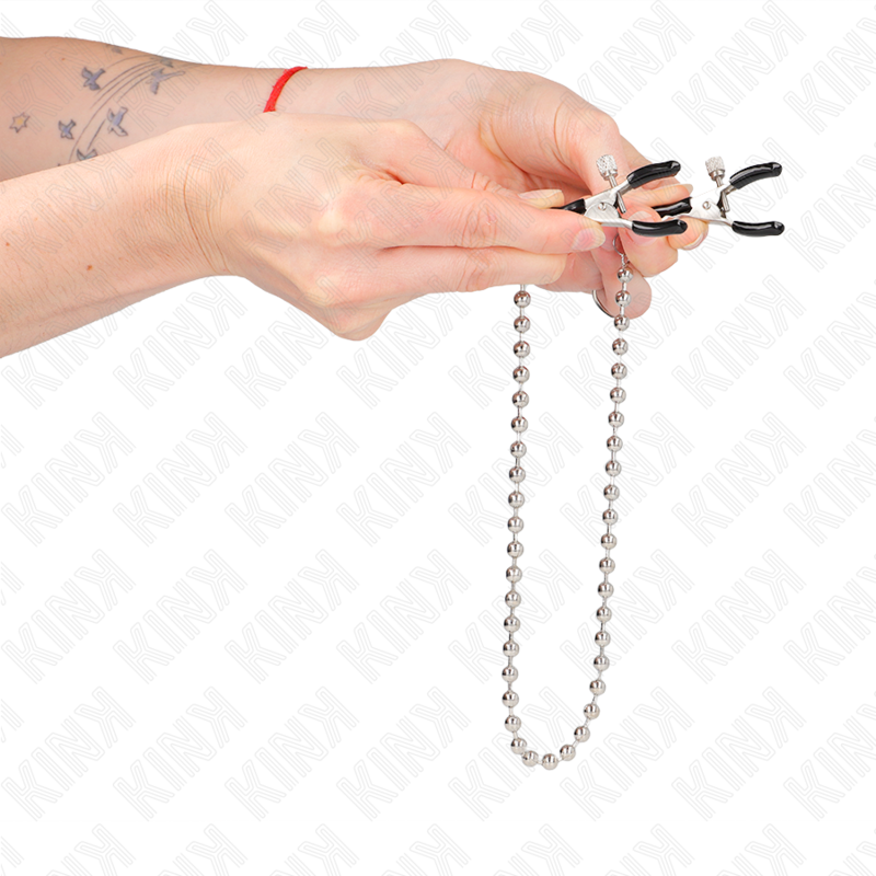 KINK - PINZAS PARA PEZONES CON CADENA DE CUENTAS 30 CM
