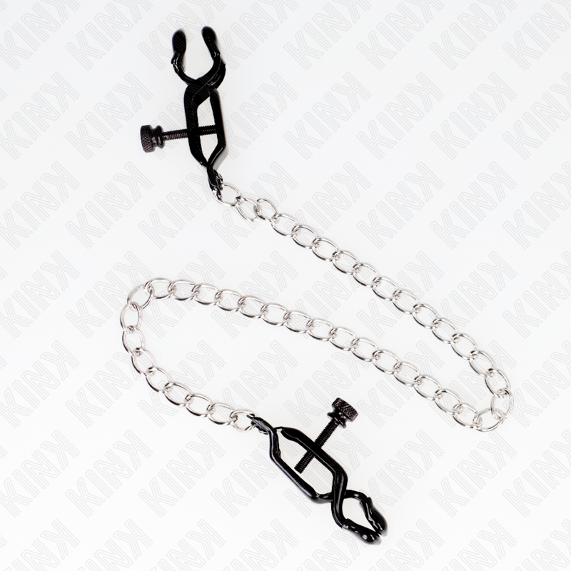KINK - PINZAS PARA PEZONES DE CADENA PLANA PLATEADAS 30 CM