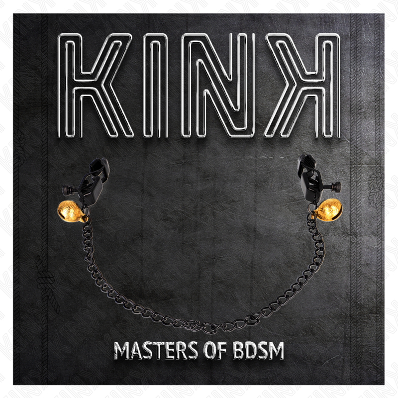 KINK - PINZAS PARA PEZONES DE CADENA PLANA Y CAMPANA PLATEADA 30 CM