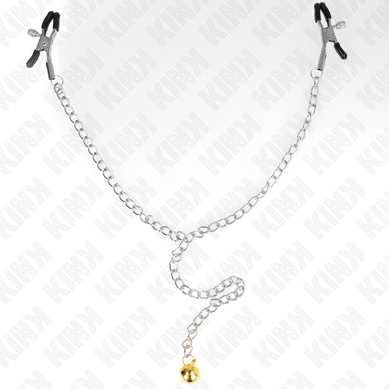 KINK - PINZAS DE PEZONES DE CADENA CON CAMPANA 30 CM