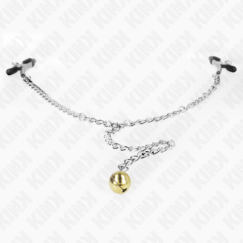 KINK - PINZAS DE PEZONES DE CADENA CON CAMPANA 30 CM