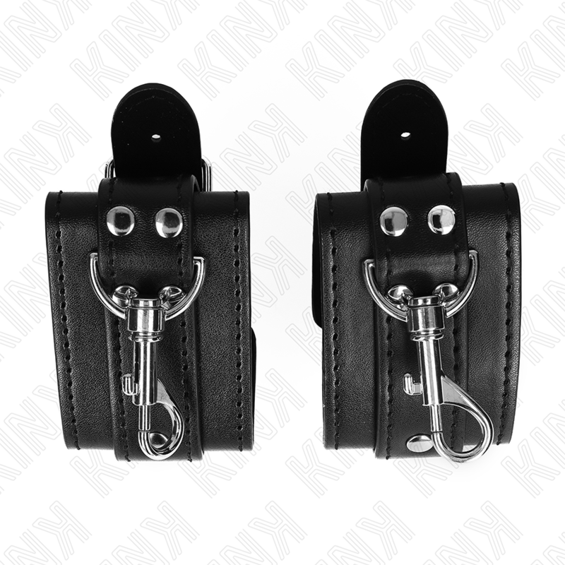 KINK - RESTRICCIONES DE MUÑECA CON BLOQUEO, NEGRAS, AJUSTABLES, 21-28 CM X 5,5 CM