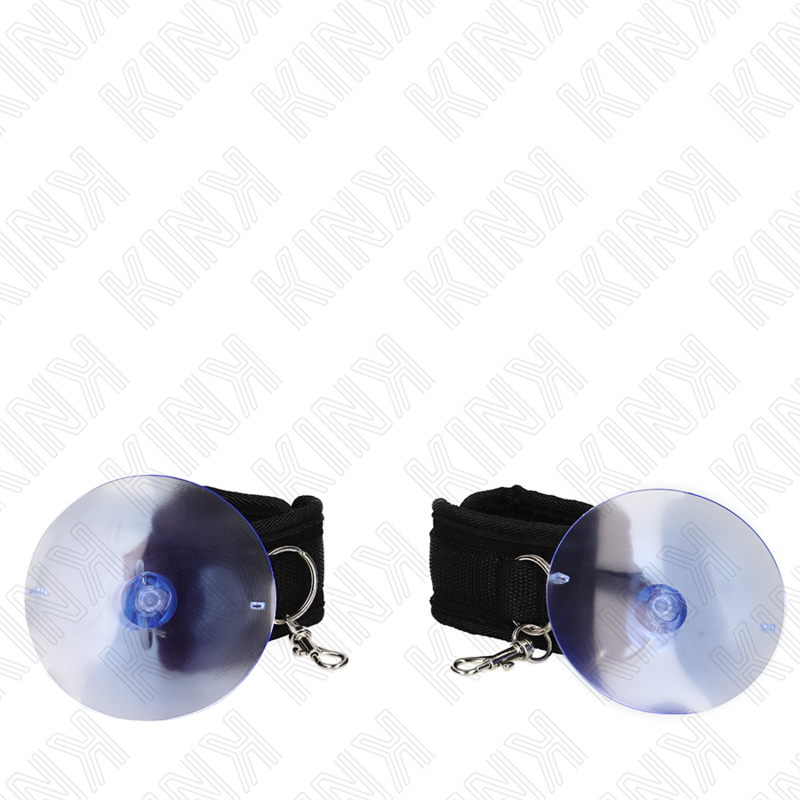 KINK - ATTACHES DE POIGNET À VENTOUSE NOIRES 29-40 CM X 5 CM