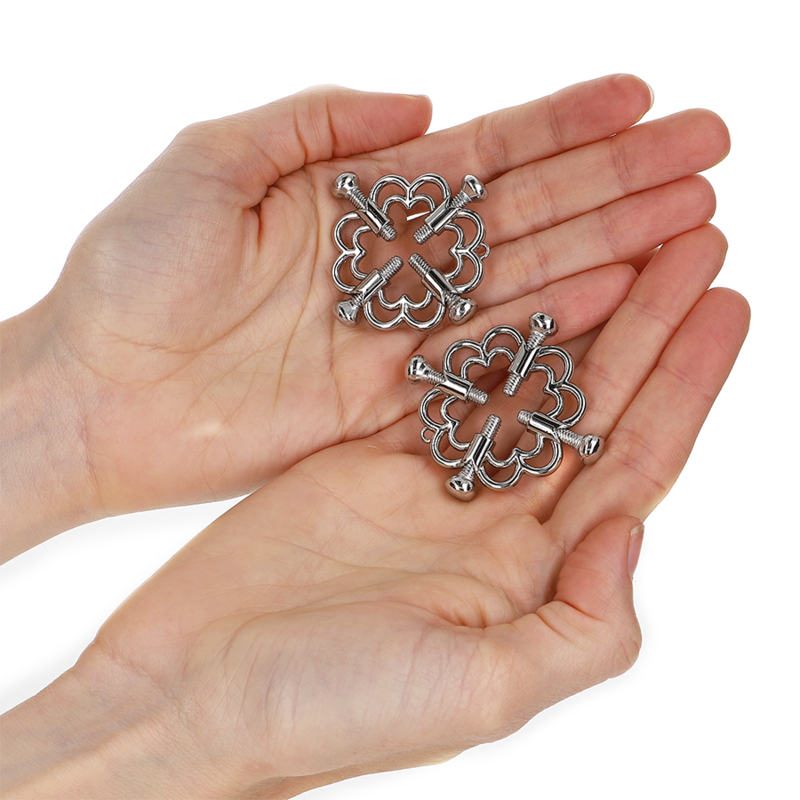 KINK - PINZAS DE METAL PARA PEZONES CON FORMA DE FLOR