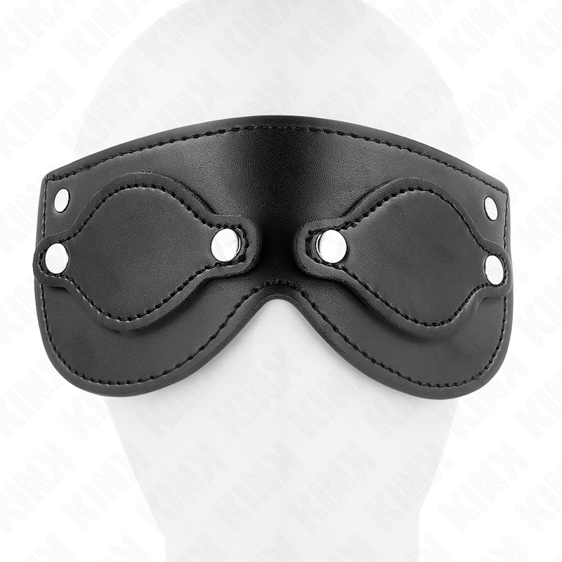 KINK - MÁSCARA DE CUERO SINTÉTICO CON OJOS DESMONTABLES 22 x 9 CM