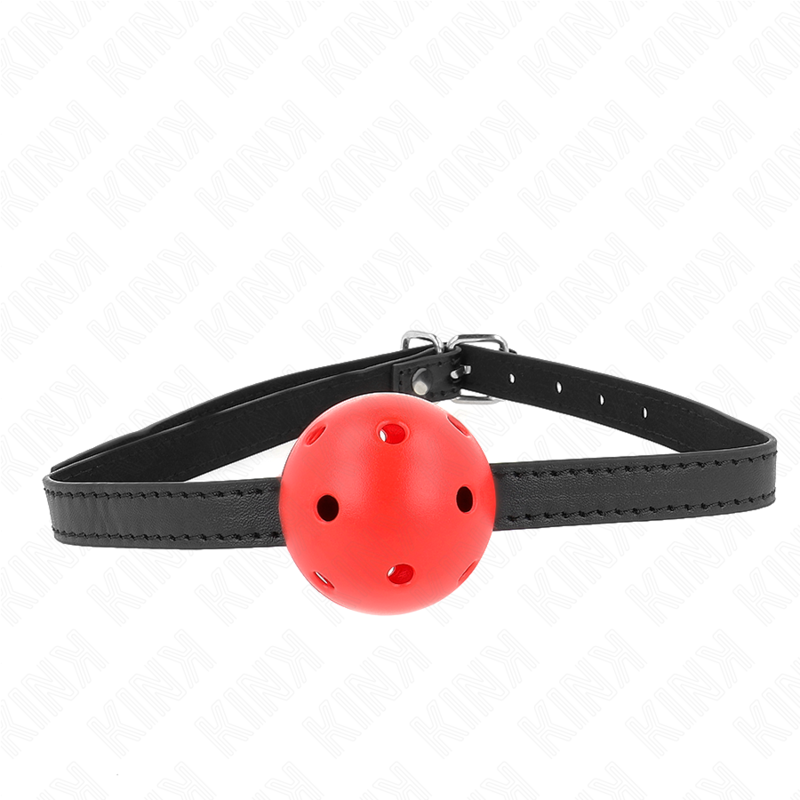 KINK - MORDAZA DE BOLA SIMPLICITY ROJA TRANSPIRABLE DE 4,5 CM 62 x 1,5 CM