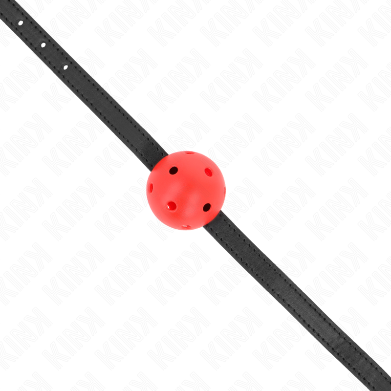 KINK - MORDAZA DE BOLA SIMPLICITY ROJA TRANSPIRABLE DE 4,5 CM 62 x 1,5 CM